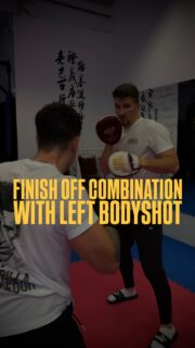 Make sure to move your head to the side on second jab (your head should not be in the same place twice) and roll to your right (to stay out of danger for opponent’s straight right hand after his left hook). After 2-3 step to the side with two small steps in about 45° angle with left foot first followed by right.