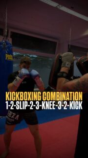 Make sure to put your foot down after knee, so you have more power and balance for left hook.
