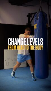 Go straight to the head and finish with right body shot.